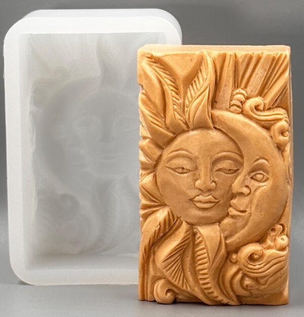 Moon Sun Silicone Mold SOAP Wax Plaster Resin Clay Mould Lovers